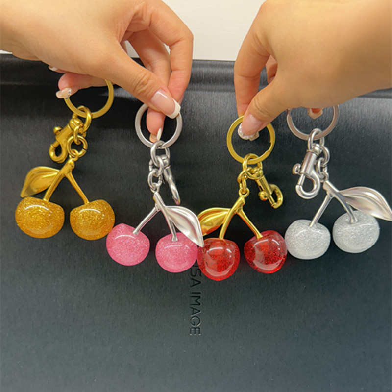 Women'S Accessories Coach - ファッションチェリーキーホルダー夏のフルーツチェリーペンダントコーチハンドバッグショルダーバッグ女性ジュエリーバッグアクセサリーギフト