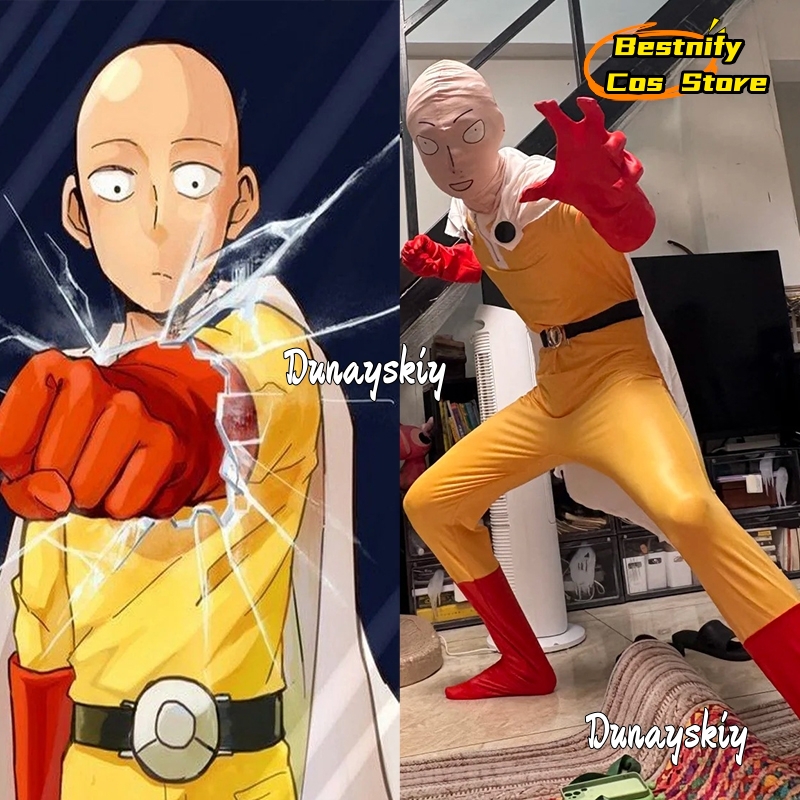 Women'S Red Accessories - 埼玉マン コスプレ ジャンプスーツ コスチューム {Bestnify Cos}白いケープ