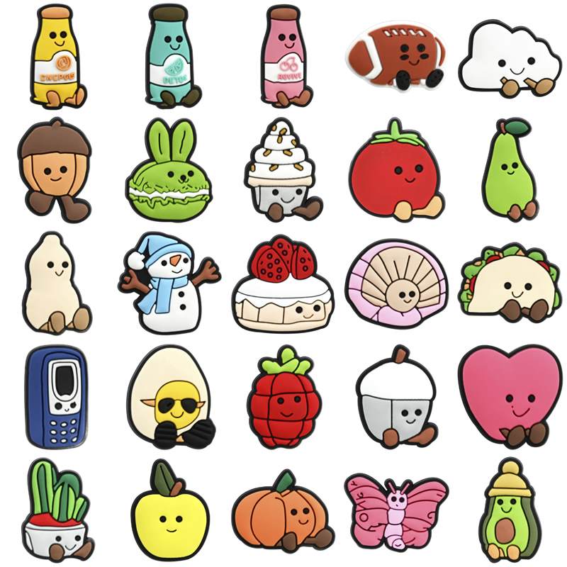 Women'S Accessories For Crocs - クロックス用靴チャームアクセサリー雪だるま靴チャームワニ装飾ピン男性アクセサリージーンズ女性下駄クリップバッジ