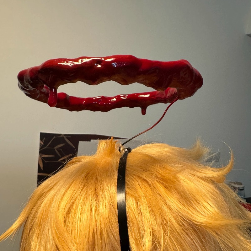 アニメマキマコスプレチェーンソーcos赤い大腸帽子恐ろしいロ - Women'S Red Accessories のレビューと価格