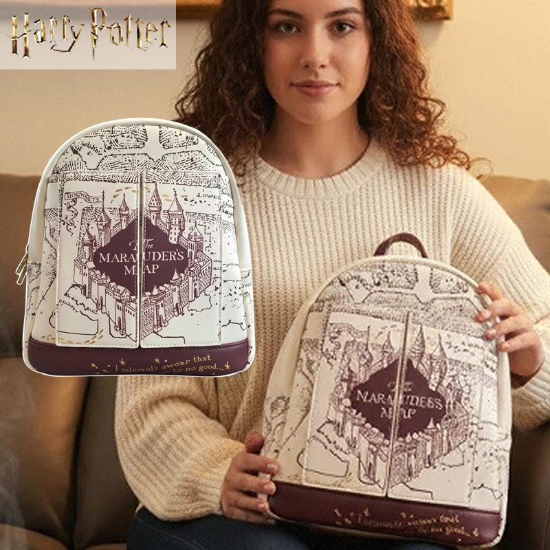 ハリー・ポッター地図柄プリントコスプレ女性用ダブルストラップ - Women Accessories Bag のレビューと価格
