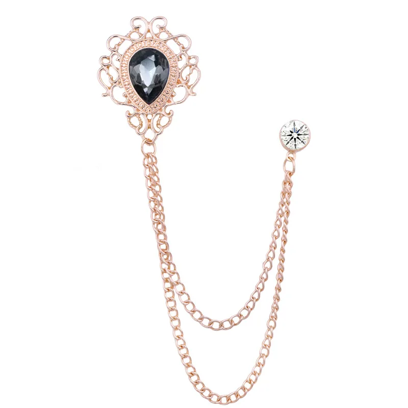 新しいヴィンテージタッセルチェーンラインストーンクリスタルラ - Women'S Accessories For Suit のレビューと価格