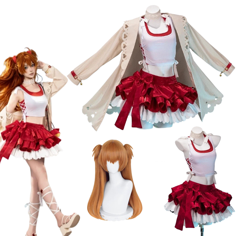 アニメ『アスカ』コスプレ ラングレー・ソリュウ コスチューム - Women'S Red Accessories のレビューと価格