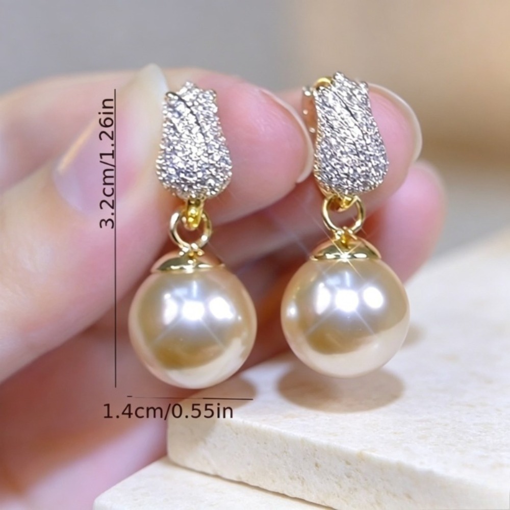 1組のライトラグジュアリーなチューリップ型のフェイクパールイ - Women'S Affordable Accessories のレビューと価格