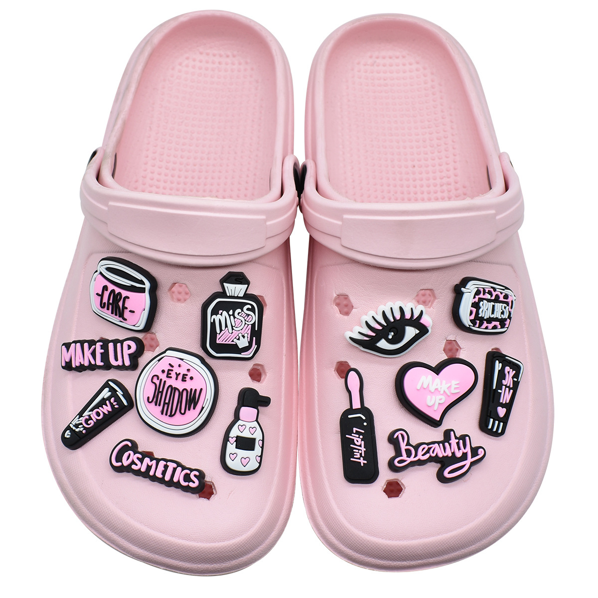ピンク美容メイク靴チャームクロックスピンアクセサリーチャーム - Women'S Accessories For Crocs のレビューと価格