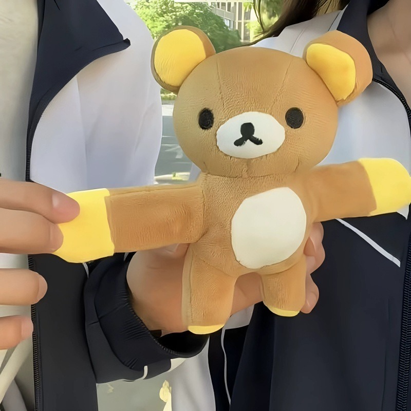 かわいいリラックマスナップブレスレット漫画人形クマリストバン - Women'S Key Accessories のレビューと価格
