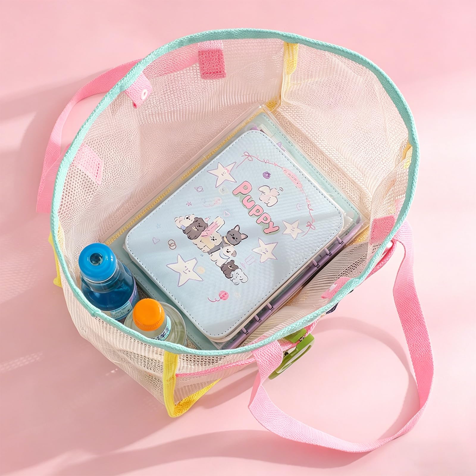 女性用ビーチバッグ カラフルな折りたたみ式ネットサンドトート - Women Accessories Bag のレビューと価格