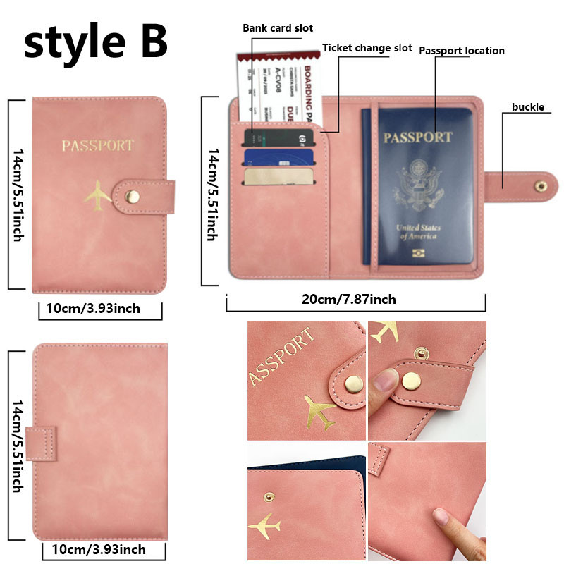 レザーパスポートホルダーカバーケース、旅行必需品、クレジット - Women'S Essential Accessories のレビューと価格