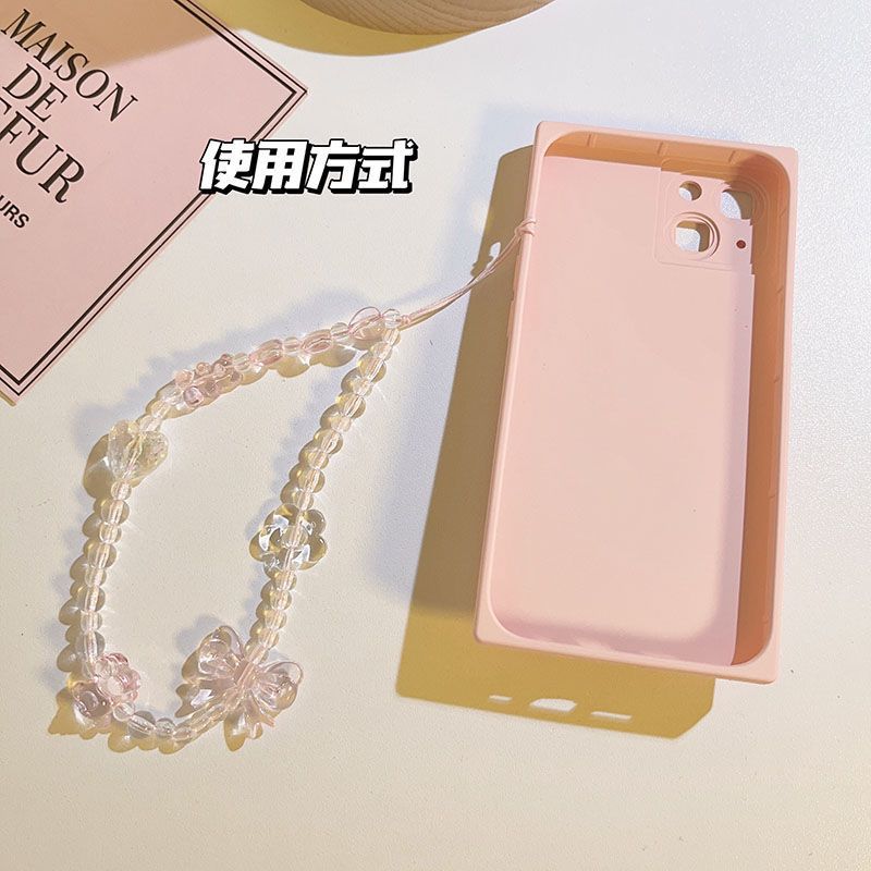 携帯電話ストラップキーホルダー女性女の子韓国ピンククマ蝶花電 - Women Accessories Bag のレビューと価格