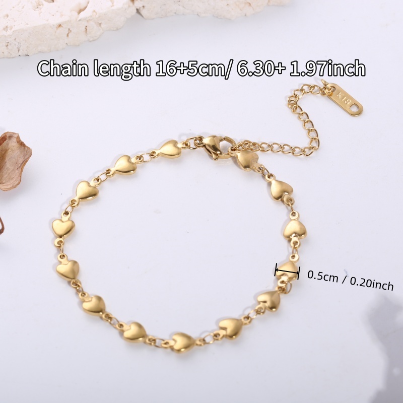 18Kゴールドメッキとフルハートデザインのステンレススチール - Women'S Affordable Accessories のレビューと価格