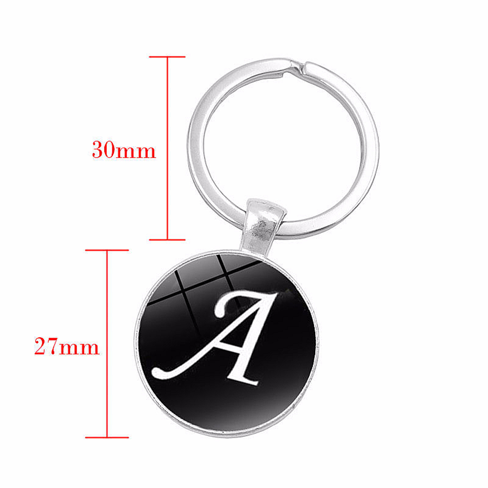 A-Z イニシャル名キーホルダー女性男性 26 英字ガラスラ - Women Accessories Name In English のレビューと価格