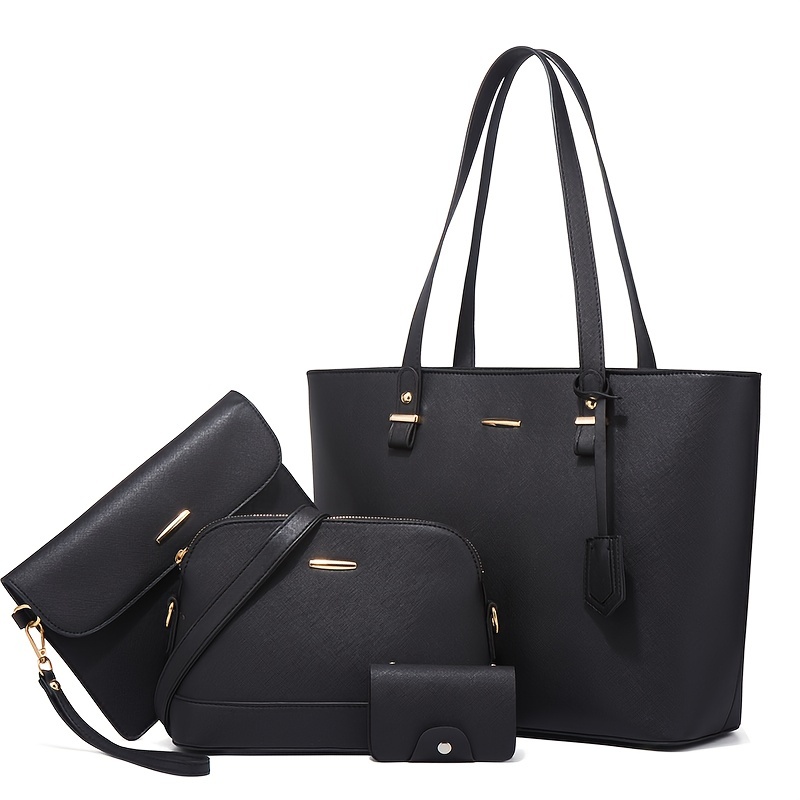 4点セット ファッション レディースバッグセット 無地 トー - Women'S Accessories For Suit のレビューと価格